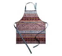 Maison d' Hermine Fair Isle 100% cotone 1 pezzo grembiule da cucina con colletto regolabile e tasca centrale nascosta, coulisse lunghe per donna, uomo, cuoco, ristorante (70cm x 85cm)