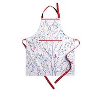 Maison d 'Hermine Fairy Christmas Grembiule da cucina 100% cotone 1 pezzo con colletto regolabile e tasca centrale nascosta, lacci lunghi per donna, uomo, cuoco, home, (70cm x 85cm), Festa della mamma