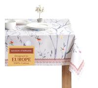 Maison d' Hermine Fairy Christmas - Tovaglia in 100% cotone per cucina, decorazione da tavolo, feste, matrimoni, Ringraziamento, 140cm x 180cm)