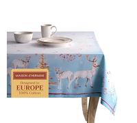 Maison d' Hermine Fairytale Forest Tovaglia 100% cotone per cucina, cena, tavolo, decorazione per feste, matrimoni, giorno del Ringraziamento, Natale (rettangolare, 140 x 180 cm)