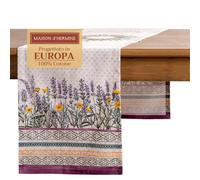 Maison d' Hermine Fanny Lavender Runner da tavola in 100% cotone per feste, cene, festività, cucina, primavera/estate (50cm x 150cm)