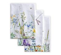 Maison d' Hermine Fleurs De Mai - Set di 3 asciugamani da cucina in 100% cotone, per la primavera, l'estate (50 cm x 70 cm)