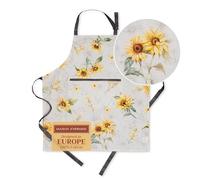 Maison d' Hermine Grembiule 100% cotone, tracolla regolabile Clothapron con tasca centrale per regali per la festa della mamma, uomo, donna, Candice - Primavera/Estate (70 cm x 85 cm), Candice, 70 x