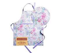 Maison d' Hermine, grembiule da cucina, 100% cotone, 1 pezzo con collo regolabile e tasca centrale nascosta, cravatte lunghe per donne/uomini, per chef, per la cucina (70 cm x 85 cm), Floral Love.,