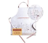 Maison d' Hermine grembiule da cucina, 100% cotone, 1 pezzo con collo regolabile e tasca centrale nascosta cravatte lunghe per donne/uomini per chef (70x85cm) Meadow Florals - Brown, Festa della mamma