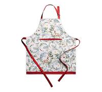 Maison d' Hermine Holly Time Grembiule da cucina in 100% cotone, 1 pezzo, con collo regolabile e tasca centrale nascosta, cravatte lunghe per donne/uomini, chef (70cm x 85cm)