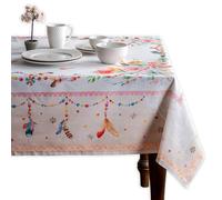 Maison d' Hermine Ibiza Tovaglia beige in 100% cotone, per cucina e sala da pranzo, decorazione per tavolo, feste, matrimoni, primavera/estate (rettangolare, 137 x 183 cm)