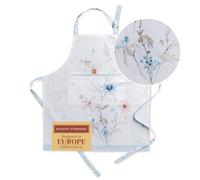 Maison d' Hermine Ice Florals 100% cotone, grembiule da cucina con collo regolabile e tasca centrale nascosta, cravatte lunghe per donne/uomini, Cottura, Ringraziamento/Natale (70cm x 85cm)