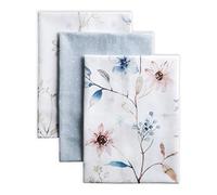 Maison d' Hermine Ice Florals - Canovaccio da cucina, in 100% cotone, multiuso, morbido e assorbente, salvietta, strofinaccio da bar, per Natale e giorno del Ringraziamento (50cm x 70cm)