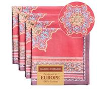 Maison d' Hermine Ispahan, set di 4 tovaglioli in 100% cotone, morbidi e confortevoli, perfetti per cene di famiglia, matrimoni, cocktail, cucina, giorno del Ringraziamento, Natale (45 cmx45 cm)