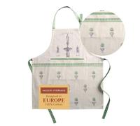 Maison d' Hermine Jardin Du Roy - Grembiule da cucina in 100% cotone, con collo regolabile e tasca centrale nascosta, cravatte lunghe per donne/uomini, cucina (70cm x 85cm)