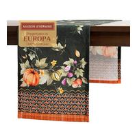 Maison d' Hermine Pumpkin Garden - Dark Green Runner da tavola in 100% cotone, per feste, cene, vacanze, cucina, giorno del Ringraziamento, Natale (50cm x 150cm)