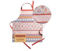 Maison d' Hermine Romane Grembiule 100% cotone con collo regolabile e tasca centrale nascosta Ringraziamento/Natale (70cm x 85cm)
