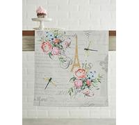 Maison d' Hermine Runner da tavola Champ De Mars, in 100% cotone, per feste, cene, festività, cucina, primavera o estate (50cm x 150cm)