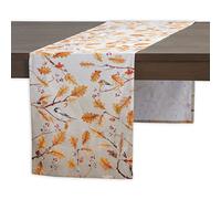 Maison d' Hermine Runner da tavola Oak Leaves in 100% cotone per feste cene festività cucina Ringraziamento / Natale (50cm x 150cm)