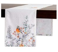 Maison d' Hermine Runner da tavola Whitish Shabby Chique in 100% cotone per feste cene festività cucina Ringraziamento / Natale (50cm x 150cm)