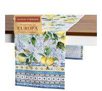 Maison d' Hermine Runner da tavolo, 100% cotone, 50 cm x 150 cm, decorativo, lavabile, tovaglia pasquale per mangiare, cucina, feste e campeggio, agrumi, primavera/estate