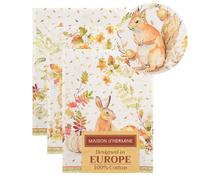 Maison d' Hermine Set di 3 strofinacci da cucina in 100% cotone, 69,8 x 50,8 cm, riutilizzabili, assorbenti, con passante per appendere, per cucina, casa, sala da pranzo, cocktail party (zucca