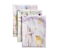 Maison d' Hermine Set di 3 strofinacci da cucina in 100% cotone, 69,8 x 50,8 cm, riutilizzabili, con occhiello per appenderlo, per cucina, casa, sala da pranzo, cocktail party primavera/estate (scorza