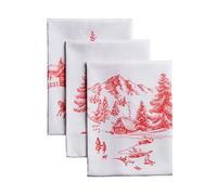 Maison d' Hermine Set di 3 strofinacci da cucina in 100% cotone, 70 x 50 cm, riutilizzabili, strofinacci assorbenti, con passante per appendere, per cucina, sala da pranzo, decorazioni natalizie