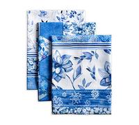 Maison d' Hermine Strofinaccio (50 cm x 70 cm), 100% cotone, set di 3, asciugamani da cucina di alta qualità per regali per la festa della mamma, cucina, feste, ristoranti e campeggio, Summer Blues -
