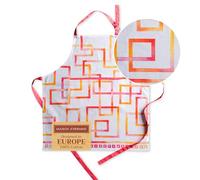 Maison d' Hermine Summer Maze - Grembiule da cucina in 100% cotone, 1 pezzo, con collo regolabile e tasca centrale nascosta, cravatte lunghe per uomini e donne, cucina (70cm x 85cm)