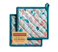 Maison d' Hermine Summer Picnic Set di 2 presine per resistenti al calore, per barbecue, cottura e cottura al forno, forno a microonde, barbecue (20cm x 20cm)