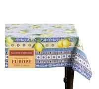 Maison d' Hermine Tovaglia 100% cotone 140 cm x 180 cm lavabile tovaglia quadrata tovaglia decorativa per regali festa della mamma, buffet e campeggio, agrumi - primavera/estate