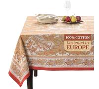 Maison d' Hermine Tovaglia rettangolare in 100% cotone, 152,4 x 228,6 cm, lavabile, per cena, casa e feste, per il Ringraziamento e Natale, collezione Kashmir Paisley