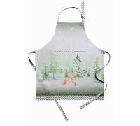 Maison d' Hermine Winter Mornings, grembiule da cucina in 100% cotone, con collo regolabile, tasca centrale nascosta con cravatte lunghe, per uomini, festa del Ringraziamento, Natale (70 cm x 85 cm),