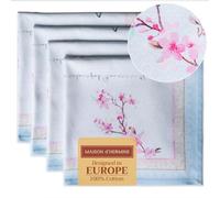 Maison d'Hermine Blossom In Spring, set di 4 tovaglioli in 100% cotone, morbidi e confortevoli, per cene di famiglia, matrimoni, cocktail, cucina, casa, giorno del Ringraziamento, Natale (45cm x 45cm)