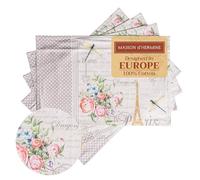 Maison d'Hermine Champ De Mars Set di 4 tovagliette in 100% cotone, per tavolo da pranzo, cucina, matrimonio, uso quotidiano, cene, primavera/estate (33cm x 48cm)