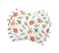 Maison d'Hermine Chromo Set di 4 tovagliette 100% cotone, per tavolo da pranzo, cucina, matrimonio, uso quotidiano, cene, Ringraziamento/Natale (33cm x 48cm)