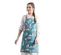 Maison d'Hermine, Grembiule da cucina da donna, 100% cotone, con tasca, per cucina, giardinaggio, cameriera, cameriera, 03 - I gatti saranno gatti, 27.50"x31.50"