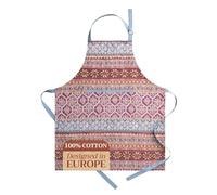 Maison d'Hermine - Grembiule Fair Isle, 100% Cotone, con Collo Regolabile e Tasca Centrale Nascosta, 70 x 80 cm