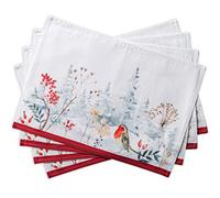 Maison d'Hermine Morzine Set di 4 tovagliette 100% cotone, per tavolo da pranzo, cucina, matrimonio, uso quotidiano, cene, Ringraziamento/Natale (33cm x 48cm)