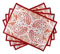 Maison d'Hermine Orient Set di 4 tovagliette 100% cotone, per tavolo da pranzo, cucina, matrimonio, uso quotidiano, cene, Ringraziamento/Natale (33cm x 48cm)