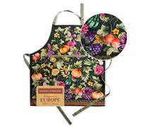 Maison d'Hermine Pumpkin Garden, 100% cotone, grembiule da cucina con collo regolabile e tasca nascosta al centro, per uomo e donna (Dark Green, 70cm x 85cm)