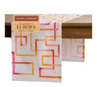 Maison d'Hermine Runner da tavolo in 100% cotone, lunghezza 150 cm, per casa, cucina, sala da pranzo, feste, matrimoni, Primavera Estate (Summer Maze, 50 cm x 150 cm)