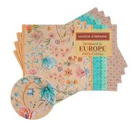 Maison d'Hermine, Set di 4 tovagliette all'americana in 100% cotone lavabile, per casa, cucina, matrimoni, ristoranti, regali per la festa della mamma (Luxury LOFT PEACH, 33 x 48 cm)