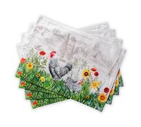 Maison d'Hermine Set di 4 tovagliette in 100% cotone, lavabili e riutilizzabili, per casa, cucina, sala da pranzo, feste, matrimoni, ristoranti, Regali per la festa della mamma (33 cm x 48 cm)
