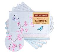 Maison d'Hermine Set di 4 tovagliette in 100% cotone, lavabili e riutilizzabili, per casa, cucina, sala da pranzo, feste, matrimoni, ristoranti, Regali per la festa della mamma (33 cm x 48 cm)