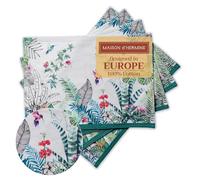 Maison d'Hermine Set di 4 tovagliette in 100% cotone, lavabili e riutilizzabili, per casa, cucina, sala da pranzo, feste, matrimoni, ristoranti, Primavera Estate (Tropiques, 33 cm x 48 cm)