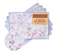Maison d'Hermine Set di 4 tovagliette in 100% cotone, lavabili e riutilizzabili, per casa, cucina, sala da pranzo, feste, matrimoni, ristoranti, Regali per la festa della mamma (33 cm x 48 cm)
