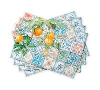 Maison d'Hermine Set di 4 tovagliette in 100% cotone, lavabili e riutilizzabili, per casa, cucina, sala da pranzo, feste, matrimoni, ristoranti, Regali per la festa della mamma (33 cm x 48 cm)