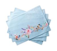 Maison d'Hermine Set di 4 tovagliette in 100% cotone, lavabili e riutilizzabili, per casa, cucina, sala da pranzo, feste, matrimoni, ristoranti, Regali per la festa della mamma (33 cm x 48 cm)