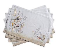 Maison d'Hermine Set di 4 tovagliette in 100% cotone, lavabili e riutilizzabili, per casa, cucina, sala da pranzo, feste, matrimoni, ristoranti, Regali per la festa della mamma (33 cm x 48 cm)