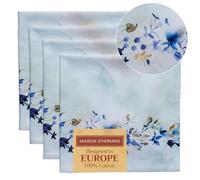 Maison d'Hermine Set di 4 tovaglioli di stoffa, 100% cotone, riutilizzabili, quadrati, lavabili, per cene, feste, matrimoni, ristoranti, Primavera Estate (Lazy Summer Days, 45 cm x 45 cm)