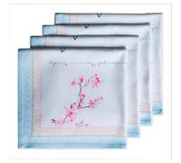 Maison d'Hermine Set di 4 tovaglioli di stoffa, 100% cotone, riutilizzabili, quadrati, lavabili, per cene, feste, matrimoni, ristoranti, Primavera Estate (Blossoms In Spring, 45 cm x 45 cm)