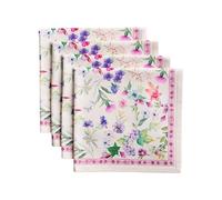 Maison d'Hermine Set di 4 tovaglioli di stoffa, 100% cotone, riutilizzabili, quadrati, lavabili, per cene, feste, matrimoni, ristoranti, Primavera Estate (Chardon, 45 cm x 45 cm)